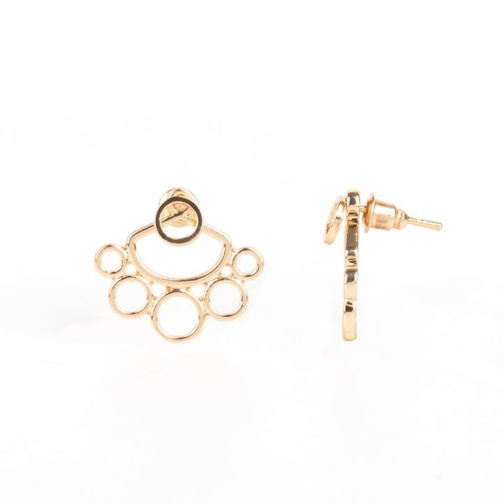 Gold Double-Sided Post Earrings